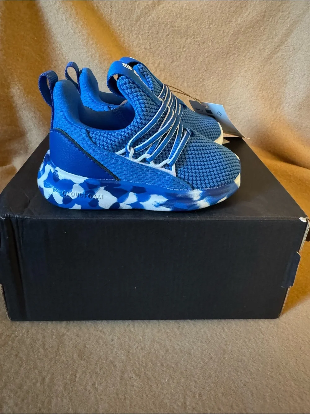 adidas Lite Racer Adapt 7.0 I Unisex Toddler Sneaker Blue/White Slip On US 5K